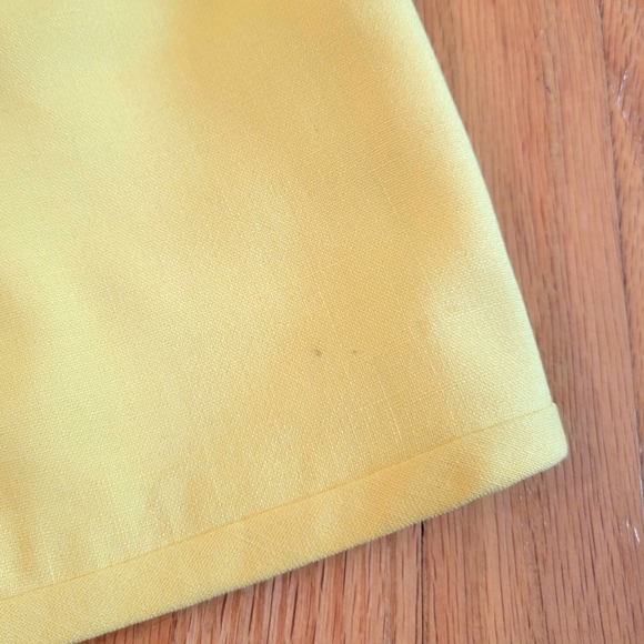 🐥 VTG Yellow & White 2-Pc Embroidered Dress Jacket Set Sz M - Picture 11 of 14